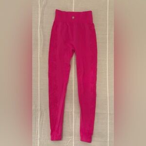 Yogalicious Girls Athletic Leggings Pink Floral Small 7-8